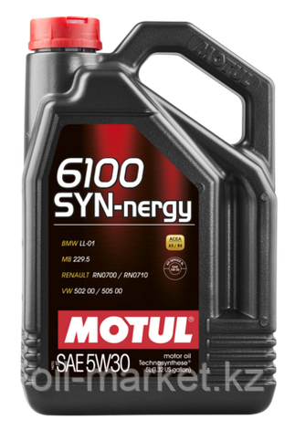 Моторное масло MOTUL 6100 SYN-NERGY 5W30 4л, фото 2
