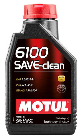 Моторное масло MOTUL 6100 SAVE-CLEAN 5W30 1л, фото 2