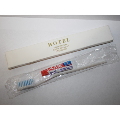 Зубной набор (щетка и паста)2в1 Hotel в коробке 6 гр - фото 1 - id-p66800316