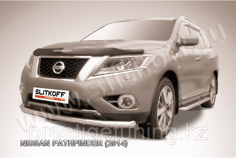 Защита переднего бампера d76 Nissan Pathfinder 2014-
