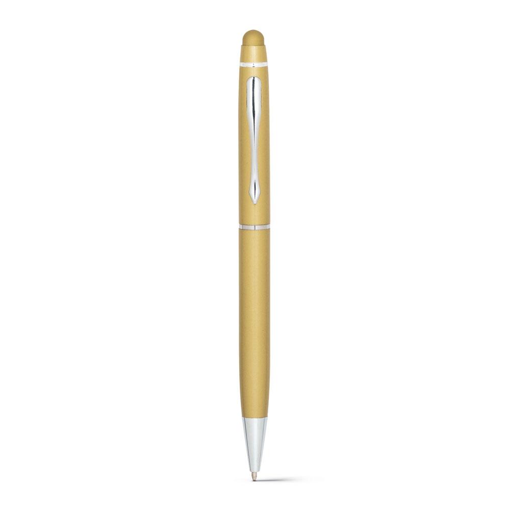 Шариковая ручка из металла с стилусом, JULIE Золотистый