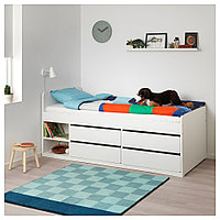СЛЭКТ Кркс крвт/отд д/хран+реечн дн, белый, 90x200 см 59291969 СЛЭКТ Кркс крвт/отд д/хран+реечн дн, белый, 90x200 см