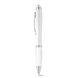 Шариковая ручка с зажимом из металла, SANS BK Белый