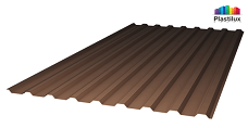 Профилированный поликарбонат, цвет тёмная бронза, 0.8 мм