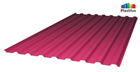 Профилированный поликарбонат, тёмно розовый цвет, 0.8 мм