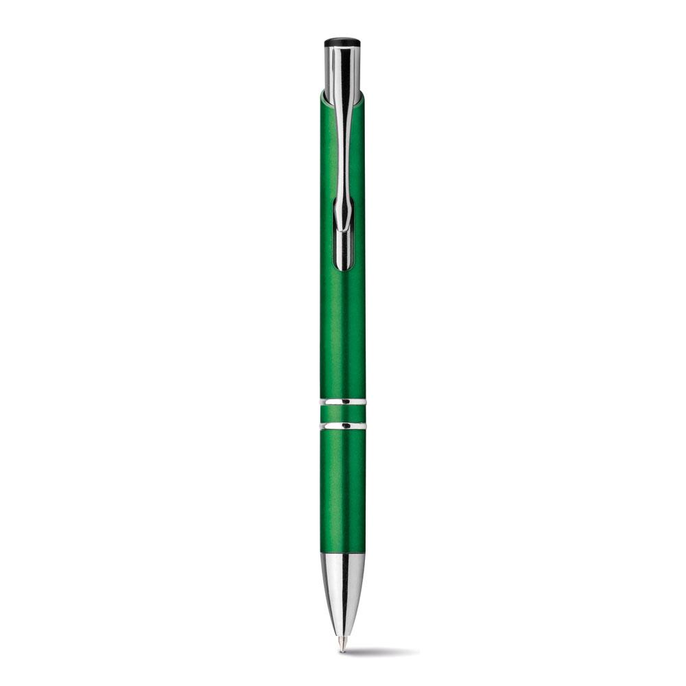 Шариковая ручка с зажимом из металла, BETA PLASTIC Зеленый