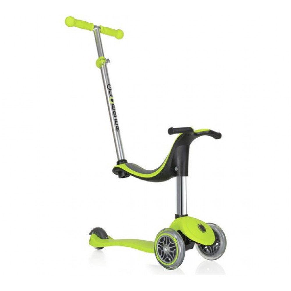 Детский трехколёсный самокат Globber EVO 4 в 1, зелёный