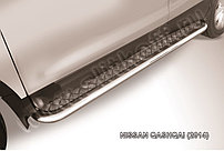 Защита порогов d57 с листом усиленная Nissan QASHQAI 2014-18