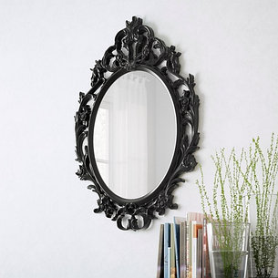 Овальное зеркало настенное 61х87,5 см цвет черный, CLK879, фото 2