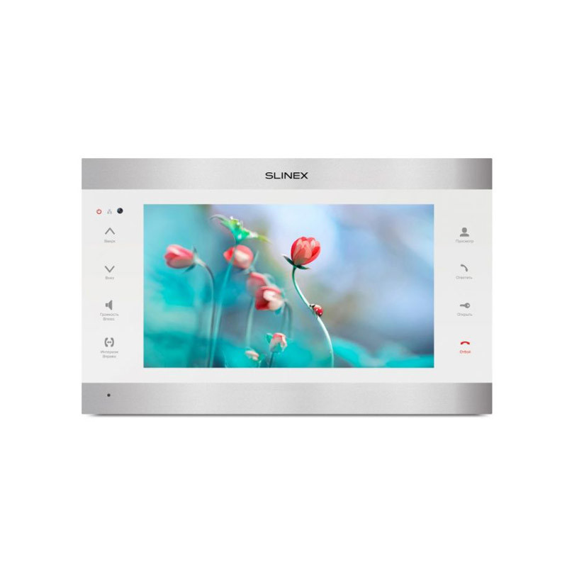 Slinex SL-10IPT V2(AHD) серебро + белый 10" Домофон с сенсорным экраном и переадресацией на смартфон
