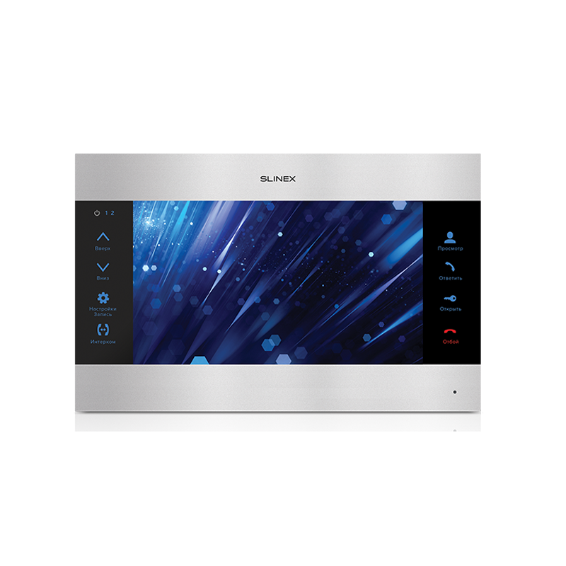 Slinex SL-10M цвет черный + серебро. 10" Домофон с программной детекцией движения и функцией памяти