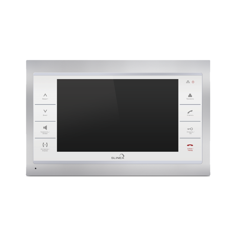 Slinex SL-10IPT цвет серебро + белый. 10" Домофон с сенсорным экраном и переадресацией на смартфон