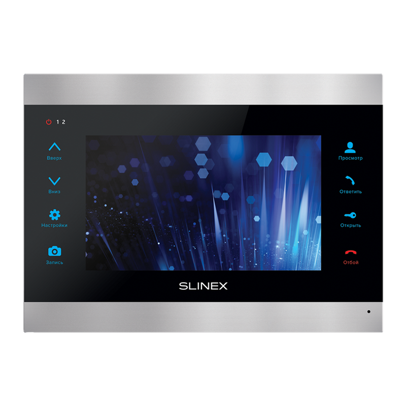 Slinex SL-07IP цвет черный + серебро. 7" Домофон с переадресацией вызова на смартфон