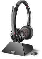 Беспроводная гарнитура Poly Plantronics Savi 8220 UC, USB-A, Stereo, Microsoft (209214-02)