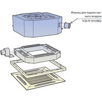 Toshiba Toshiba Фланец для подачи свежего воздуха (TCB-FF101URE2) - фото 1 - id-p75442148