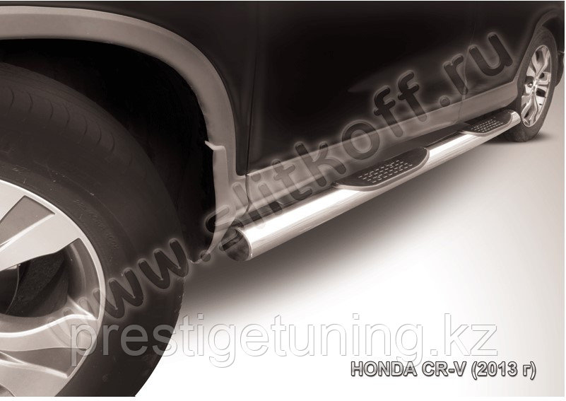 Защита порогов d76 с проступями Honda CR-V 2012-