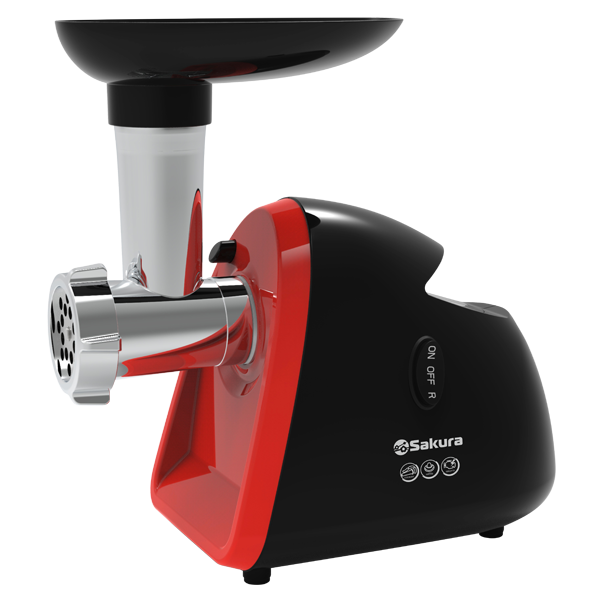 Мясорубка Sakura SA-6418BKR 1500Вт реверс+компл нас.
