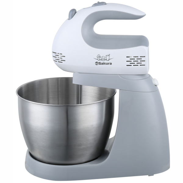 Миксер электр с чашей Sakura SA-6321CSW 400Вт 3,0л