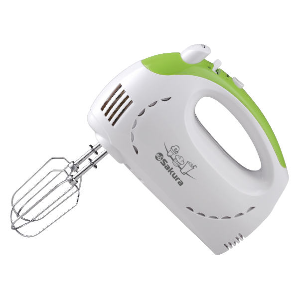 Миксер электр Sakura SA-6319GR 350Вт бел/зелен