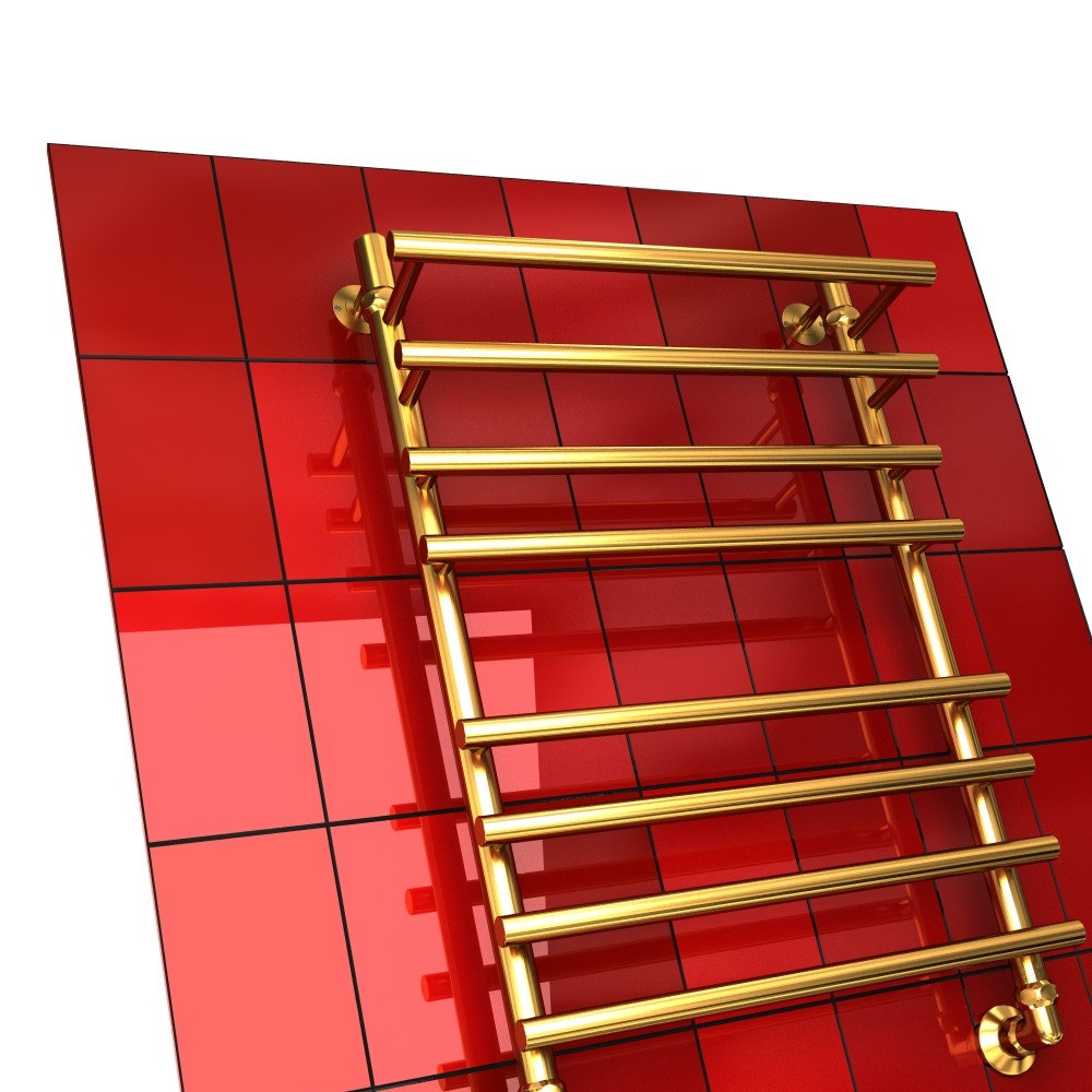 ДВИН Полотенцесушитель F primo 80/50 1"-3/4"-1/2" Водяной (К3, золотой хром)