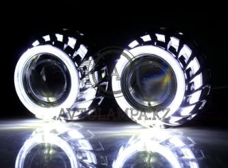 F2S Маска 2.5 inch  Epistar LED глаза ангела W+W(гар-тия 6 мес)	(комп-т)