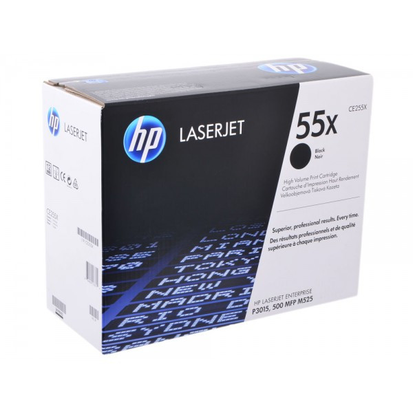 HP CE255X Картридж лазерный черный HP 55X для Laser Jet P3015/Pro 500 MFP M521/MFP M525