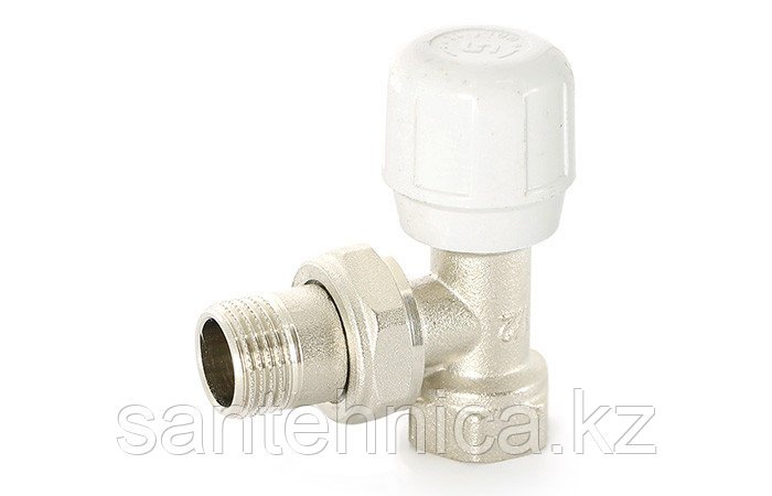 Вентиль ручн. угловой НВ 1/2 никель разъёмн.