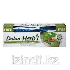 Зубная паста Dabur Herbal Neem (ним) + щетка в подарок