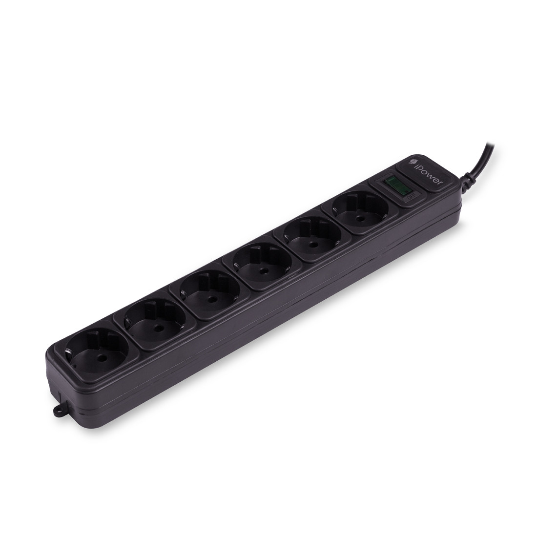 Сетевой фильтр iPower iPEO5m (6 розеток, 5 метров, Black)
