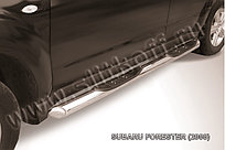 Защита порогов d76 с проступями Subaru Forester 2008-12