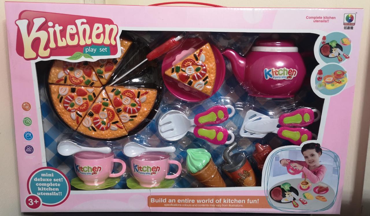 Игровая посуда с пиццей/ Набор детской посуды