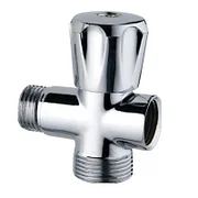 Вентиль-тройник бытовой для ст/маш 1/2"*3/4"*1/2" TIM (1/50)
