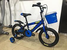 Велосипед Phoenix на 3-4 года с холостым ходом рама 14 (цвет-синий), фото 2