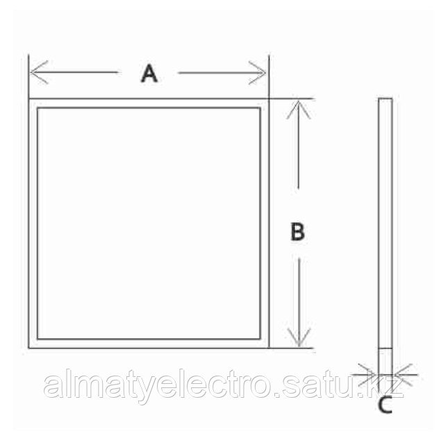 LED ДВО FOLIO 45W 3200Lm 595x595х14 6500K IP20 MEGALIGHT - фото 3 - id-p75527490