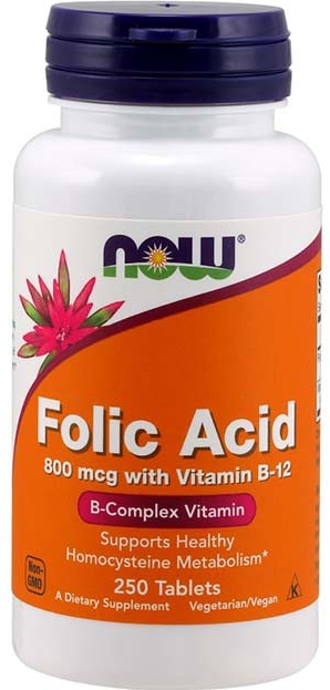 Специальные Добавки Folic Acid 800 mcg, 250 tab. - фото 1 - id-p75563498