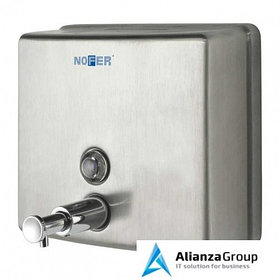 Дозатор жидкого мыла Nofer INOX матовый квадратный 1200 мл
