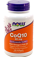 Специальные Добавки CoQ10 60 mg + Omega - 3, 60 softgels.