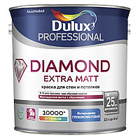 Краска Dulux Diamond EXTRA MATT глубокоматовая Механизированный, Кисточкой, Валиком, Дерево, Бетон, Штукатурка, Кирпич, 2.5