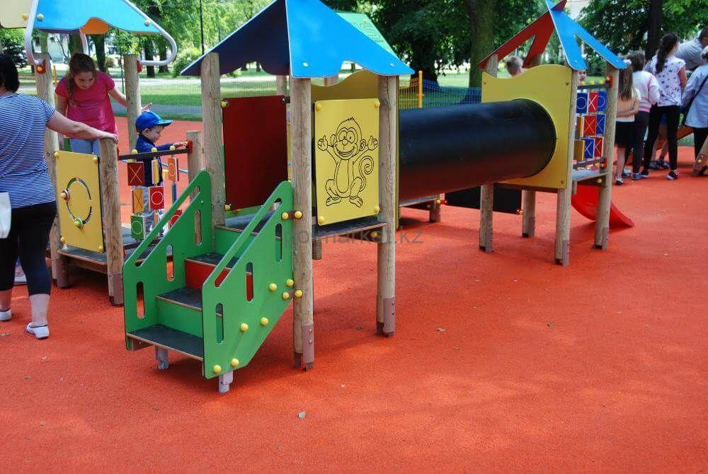 Бесшовное резиновое покрытие Детской площадки, толщина 12мм