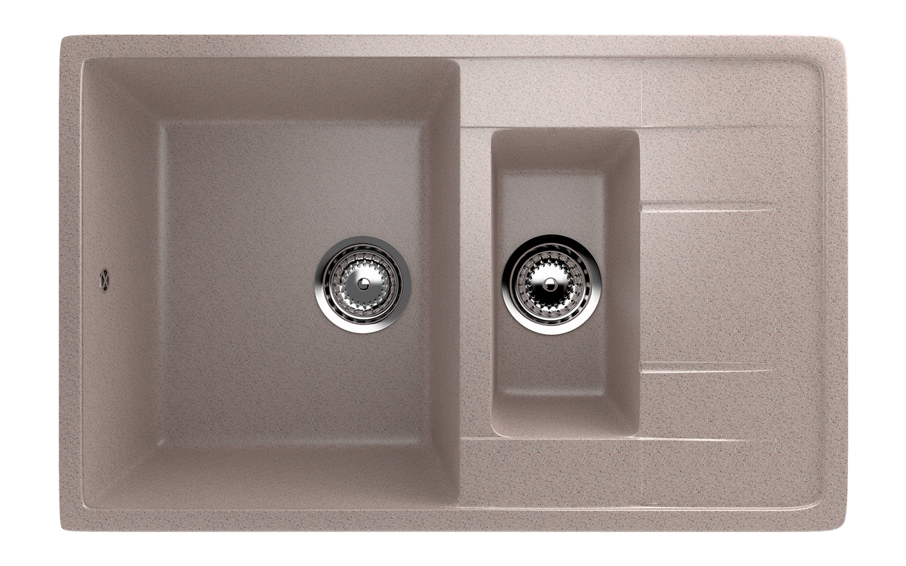 Мойка кухонная двухсекционная ECO Stone 770 x 495 Песочный