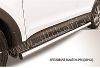 Защита порогов d76 труба Hyundai Santa Fe 2013-17
