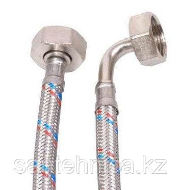 Шланг заливной для стиральной машины 3/4"-3/4" гайка/гайка L=2 м нерж. сталь, фото 2