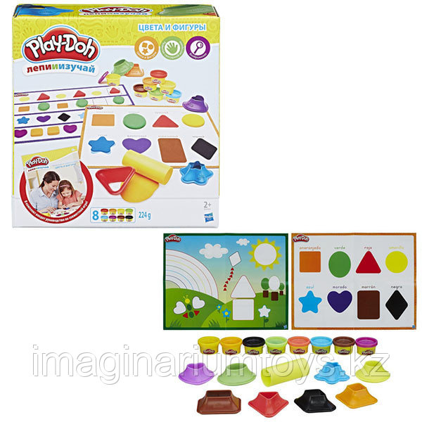 Play-Doh набор "Цвета и фигуры" пластилин Плей До - фото 1 - id-p75610203