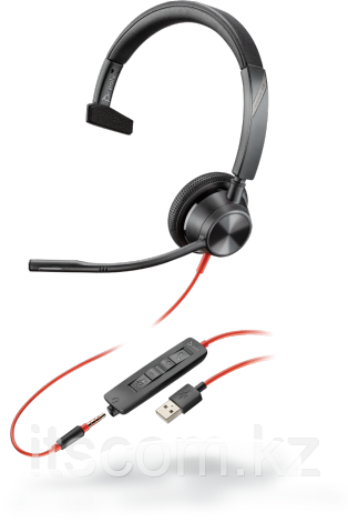 Проводная гарнитура Poly Plantronics Blackwire 3315, BW3315, USB-A (213936-01)