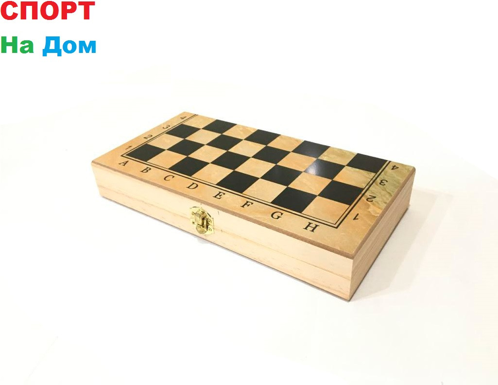 Деревянные шахматы 3в1 (размеры: 30*30*2,5 см) - фото 1 - id-p75613978