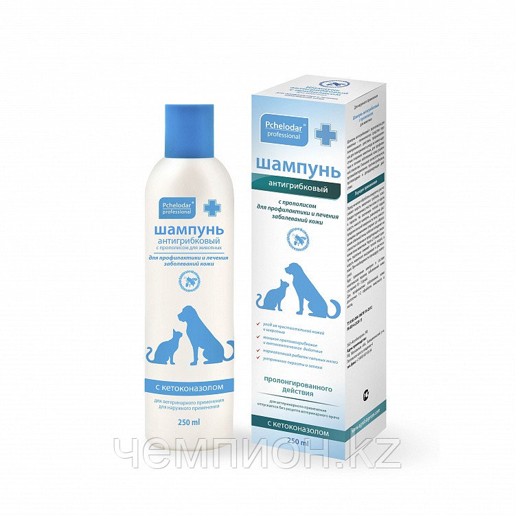 Пчелодар Шампунь антигрибковый с кетоконазолом для кошек и собак, фл. 250 мл - фото 1 - id-p75614069
