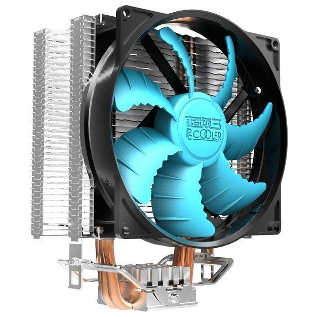 PCCooler GI-X2B, синий, 4-пин, 115X/775/AM4-FM2, 26.5дБ, 1000-1800 об/мин, Al+тепл.трубки, 105W