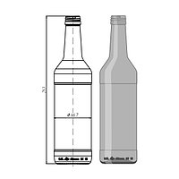Стеклотара 003 -В28-1-500мл "Wodka Bottle"