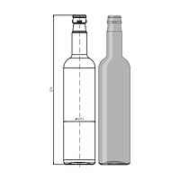 Стекло тара 015-КПМ - 30-700мл "Wodka Bottle"