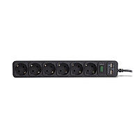 Сетевой фильтр iPower iPEO5m-USB (6 розеток, 5 метров, Два USB-порта, Black), фото 1
